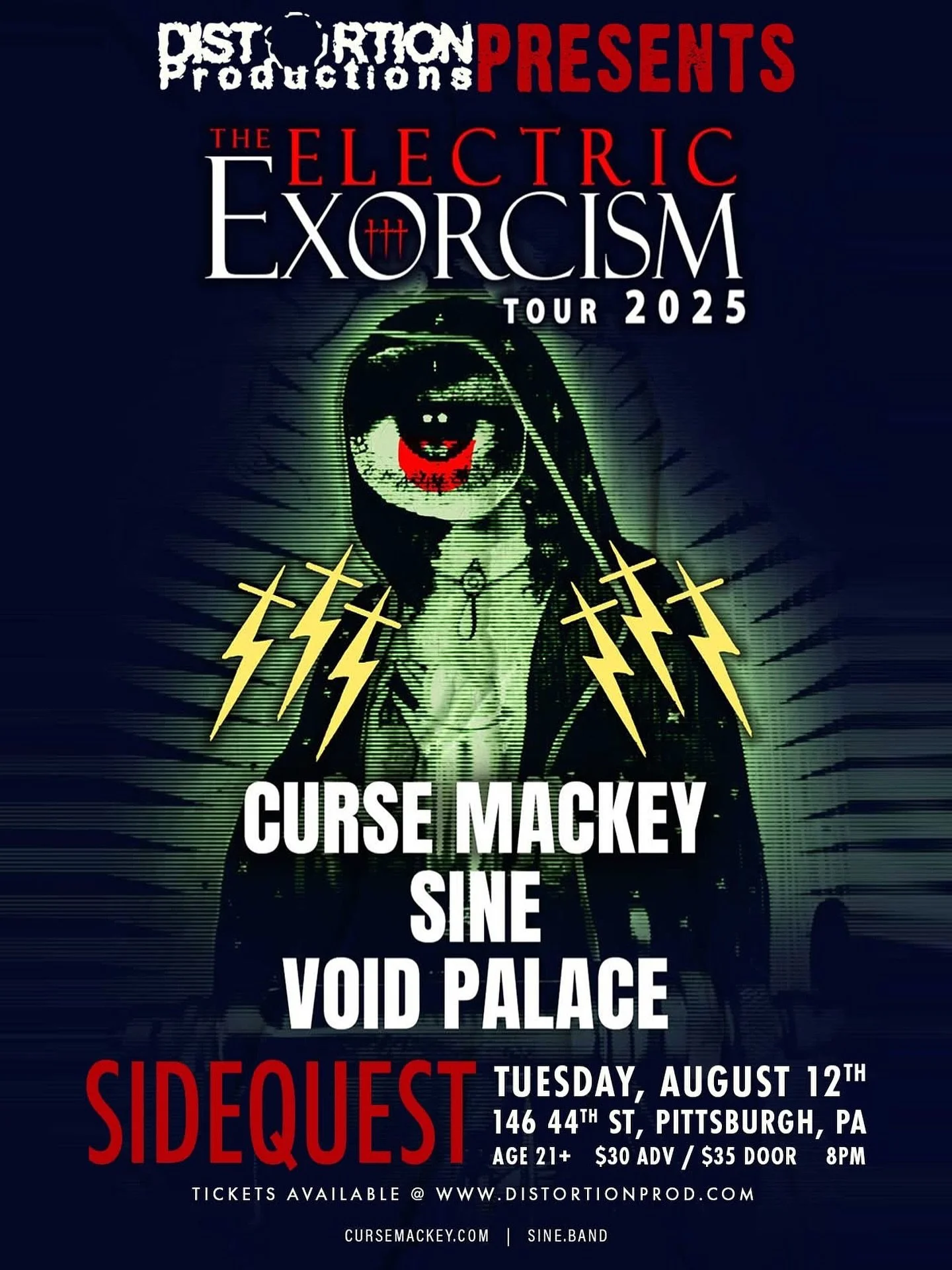 Distortion Productions presents:
SHOW #220 π€
The Electric Exorcism Tour 2025
feat. @ngprecords Recording Artists
.
β‘ Curse Mackey (Pigface / TKK / Evil Mothers)
π§ cursemackeyngp.bandcamp.com
.
β‘ SINE
π§ sineofficial.bandcamp.com
.
β‘ with Void Pal