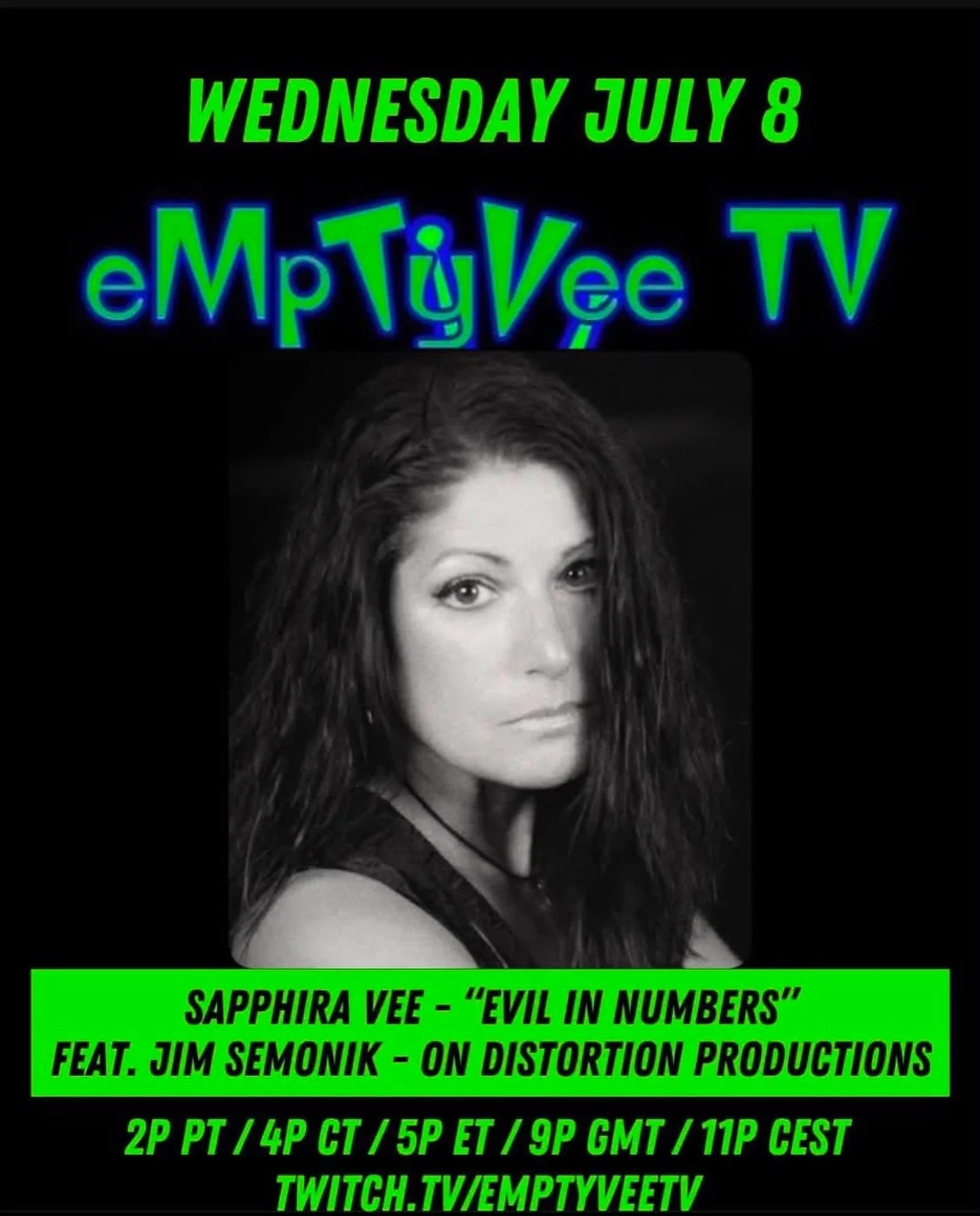 Check out all the great new videos WEDNESDAY, JULY 8 
New Music O&rsquo; Clock Hosted By:
@emptyveetv Producer DJ Addambombb

Featuring Music Videos Submitted By:

@antipoleband (Norway) &amp; @pedr.ocode (Portugal) - On Cold Transmission

@bella_mor