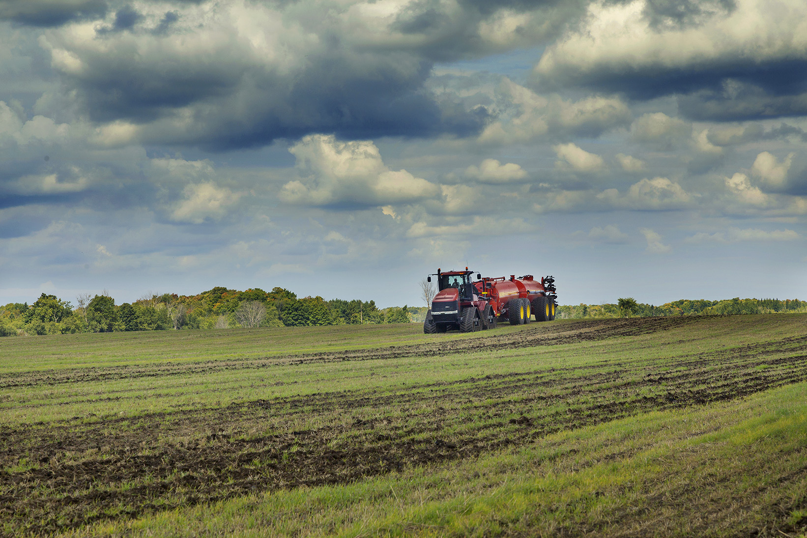 Injection application of liquid biosolids fertilizer.