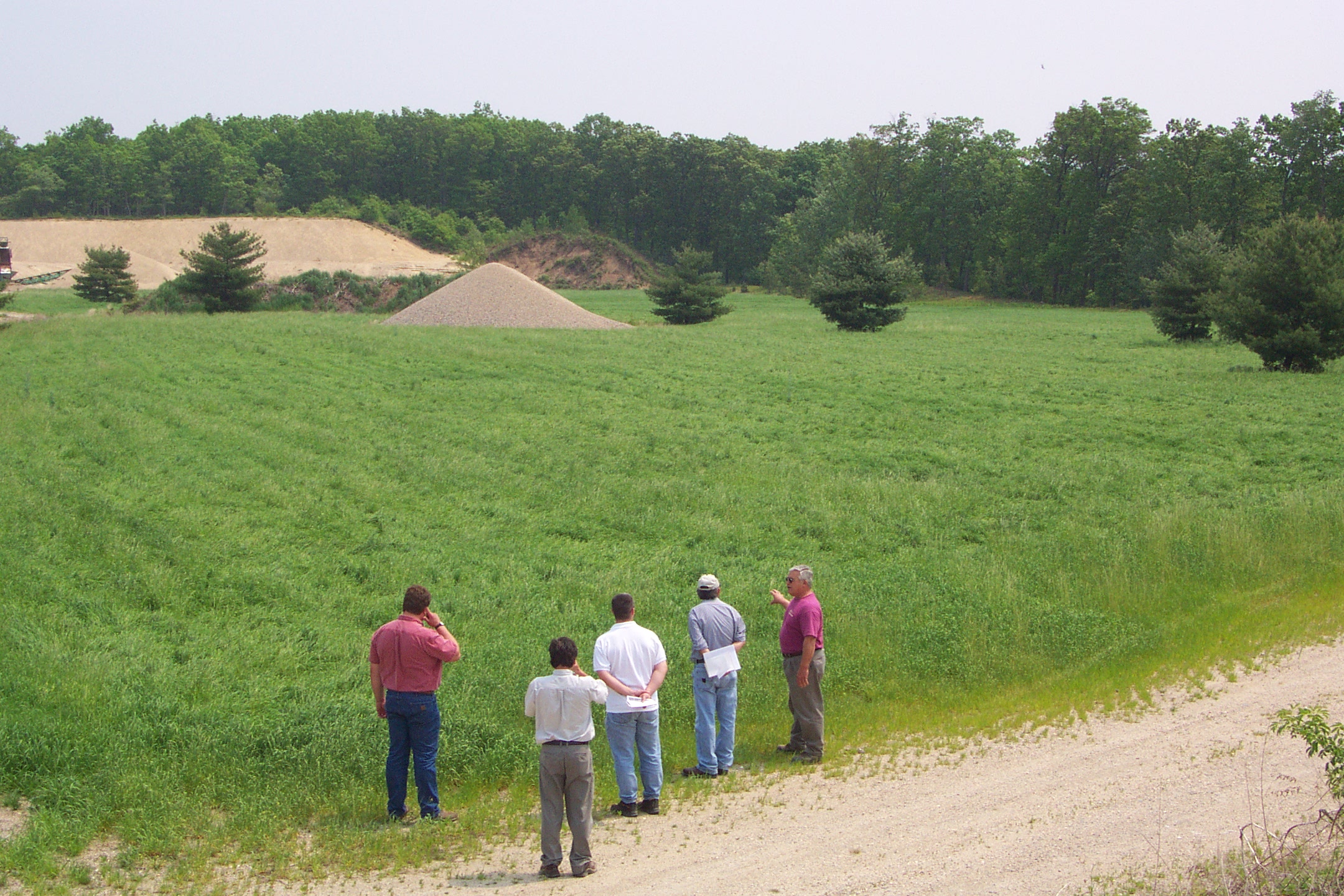 A gravel mining area restored for hay production, 2006, central MA.