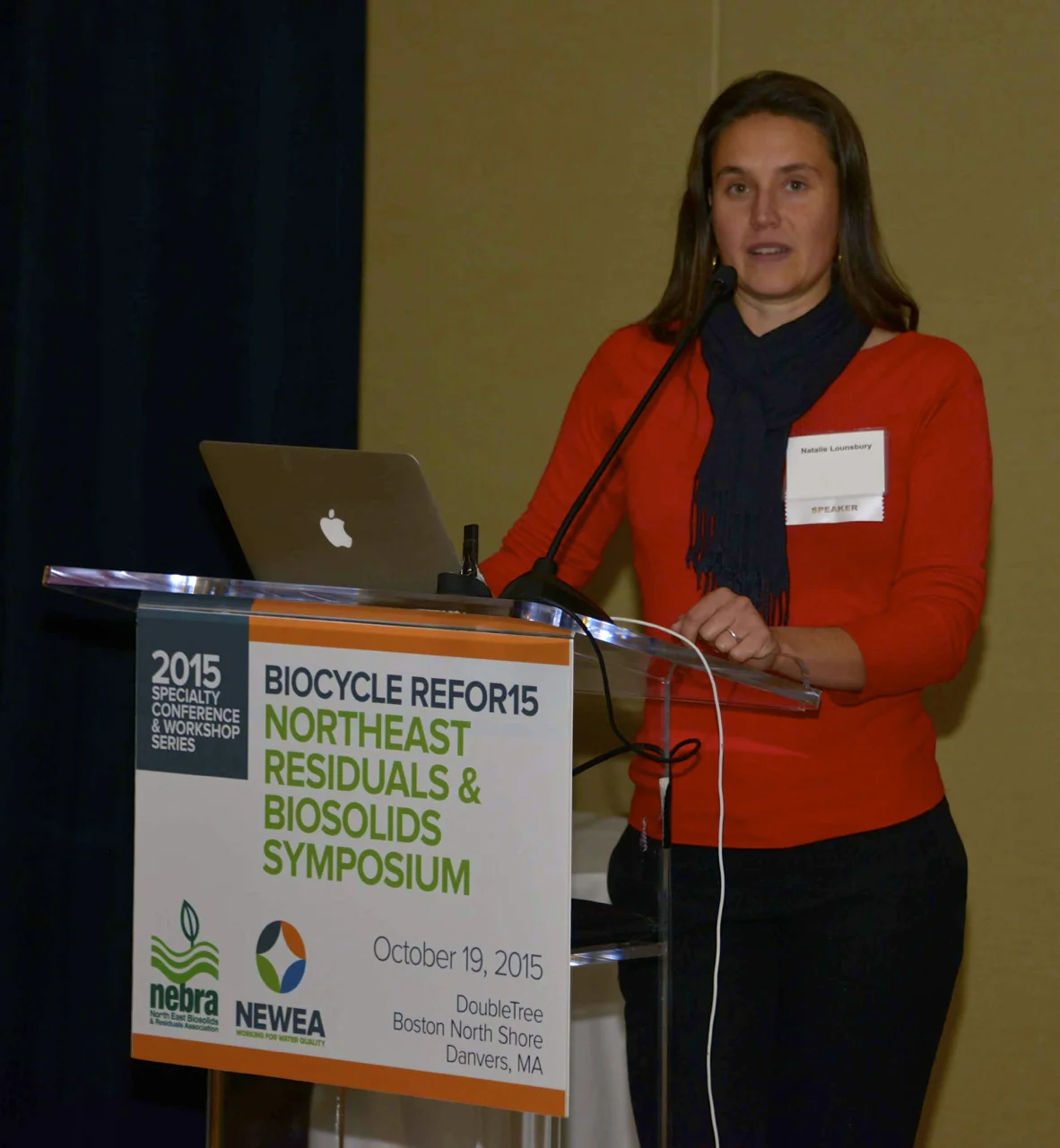 Keynote speaker Natalie Lounsbury. C. Tyler photo.