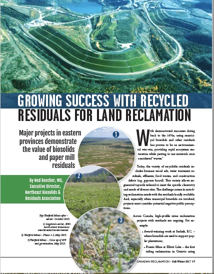 Fall 2017: Canadian Land Reclamation article. Download a copy .