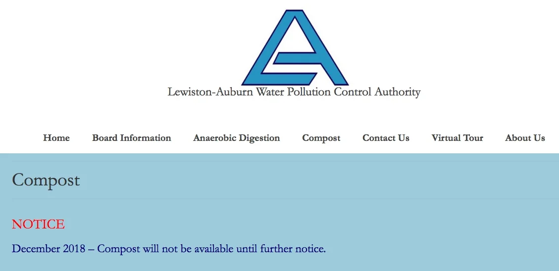 This LAWPCA website notice provides no sense of the history, nor the impact of the closing, of one of the region’s pioneering, successful biosolids composting programs.
