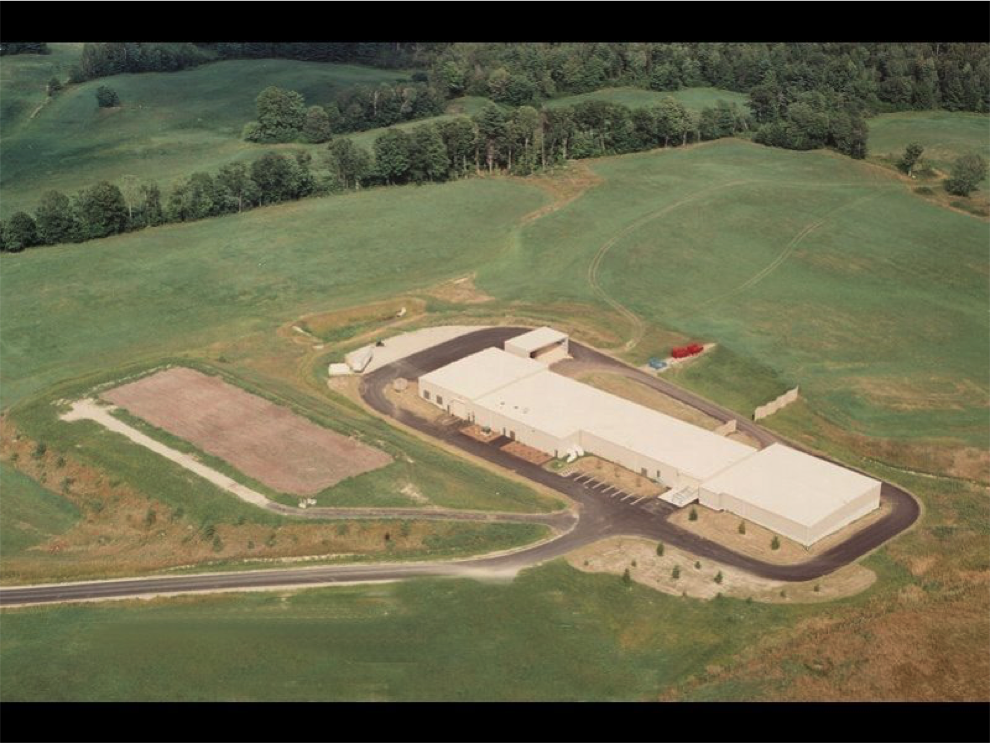 An early aerial (airplane) photo of the LAWPCA composting facility. Photo courtesy of LAWPCA.