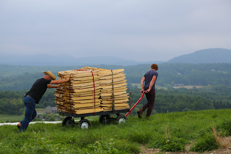 Denevan and his crew travel all over the country with 200 of their own chairs and tables.