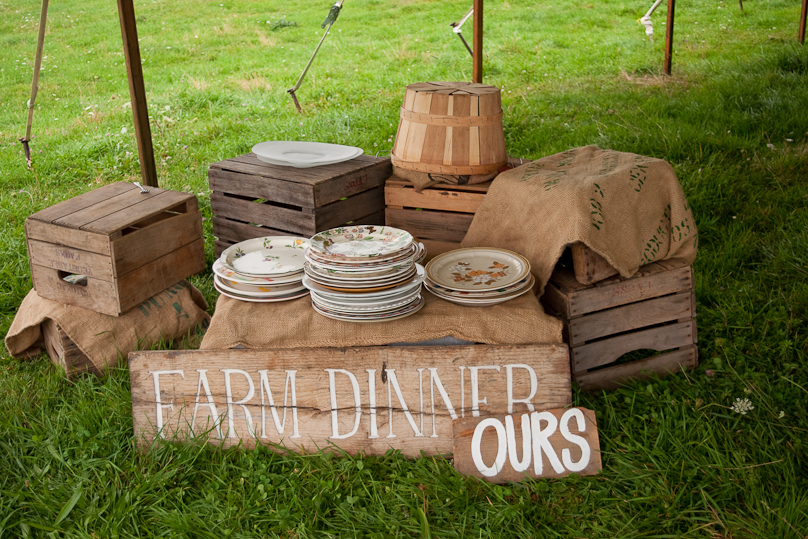 The one thing they ask guests to bring are plates.