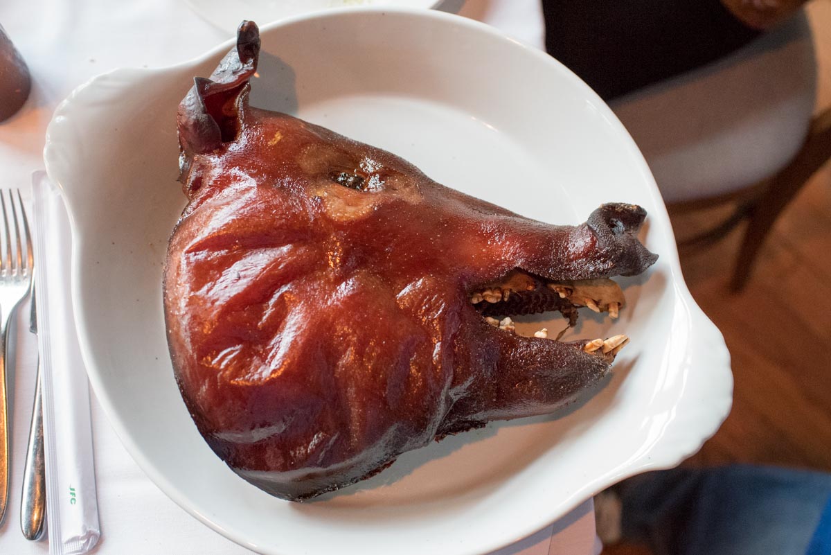 Roasted Pig Head