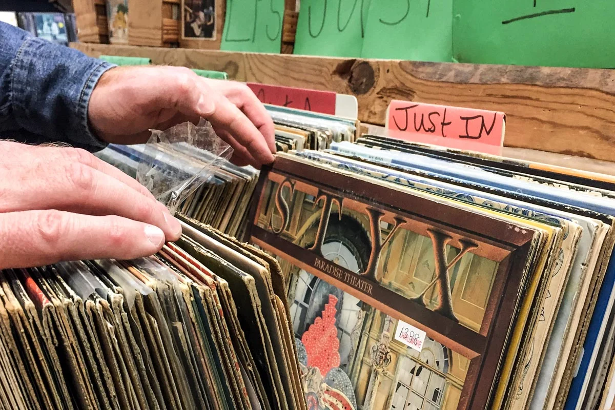 Browsing through records at Charlemagne Record Exchange | Photo Credit: ©Find. Eat. Drink.
