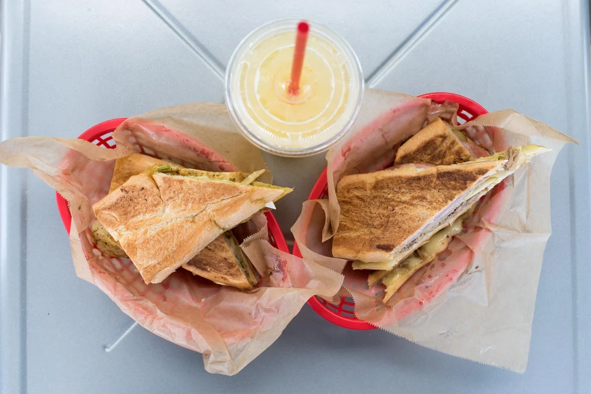 Cuban Sandwich and Vegetarian Sandwich paired with a Soda Fresca at Bodega on Central | Photo Credit: ©Find. Eat. Drink