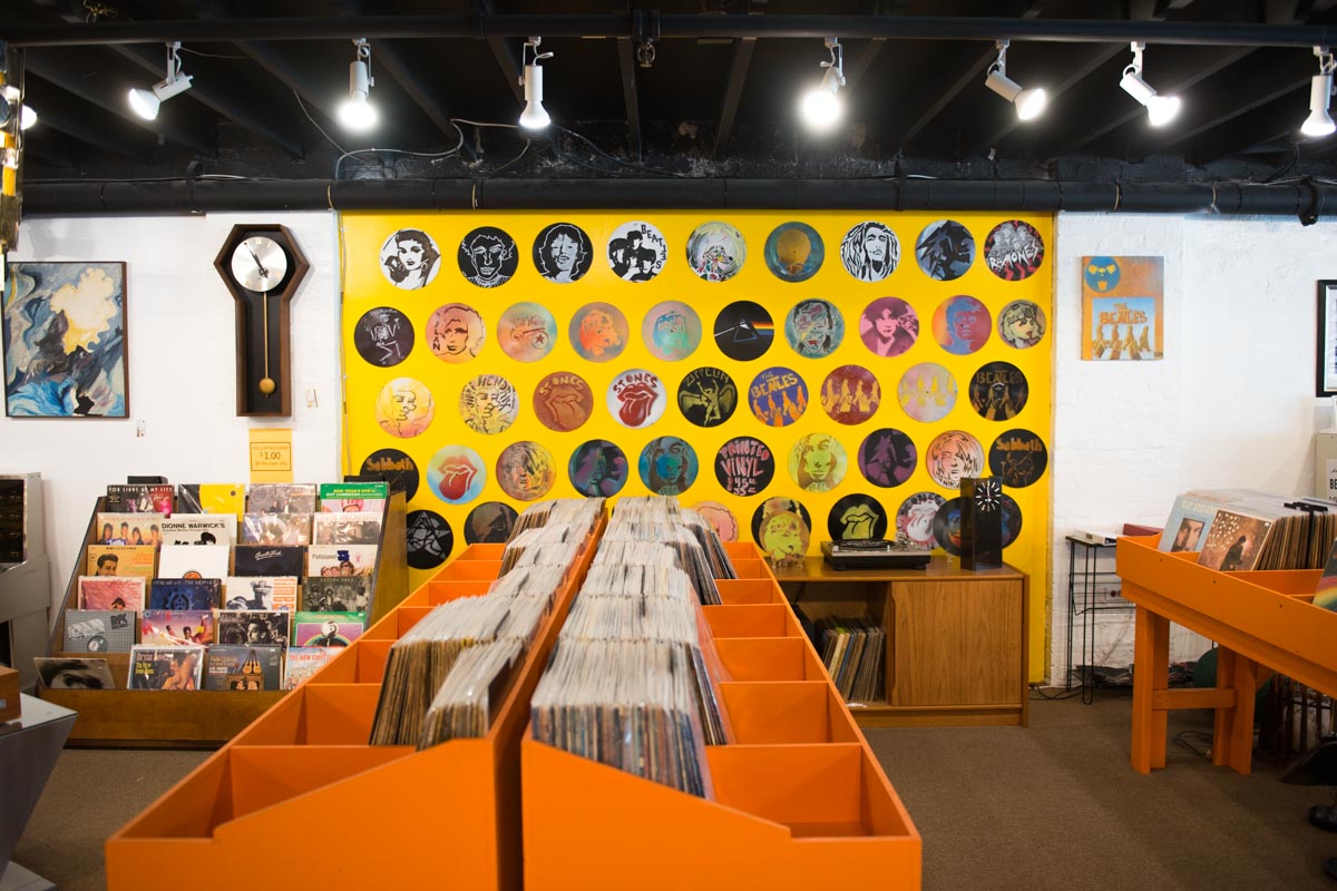 The bins at St. Pete Records | Photo Credit: ©Find. Eat. Drink