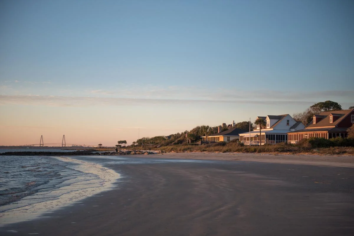 Sullivan’s Island in the shadow of Charleston’s Arthur Ravenel Jr. Bridge | Photo Credit: ©Find. Eat. Drink.