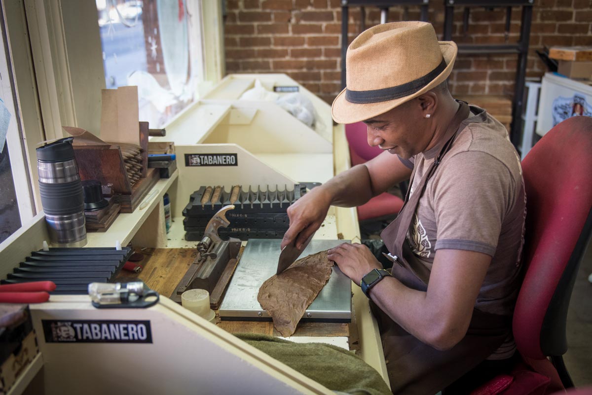 Hand-rolling cigars at Tabanero Cigars in Ybor City | Photo Credit: ©Find. Eat. Drink.