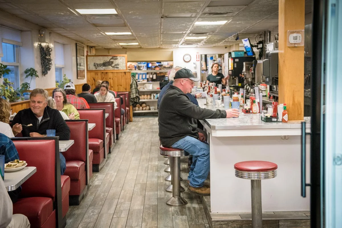 Fishermen, tourists, and locals come to Becky’s Diner | Photo Credit: ©Find. Eat. Drink.