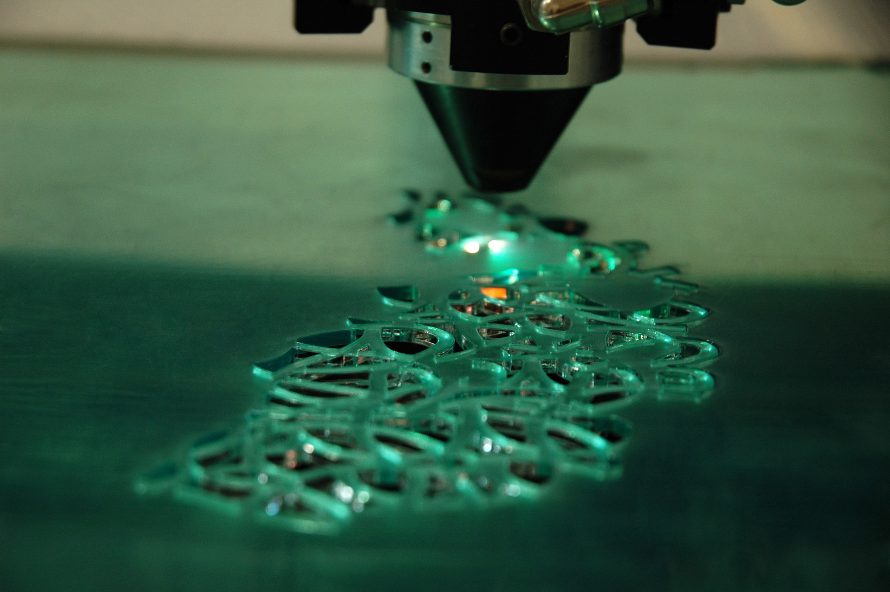 image of laser cutting