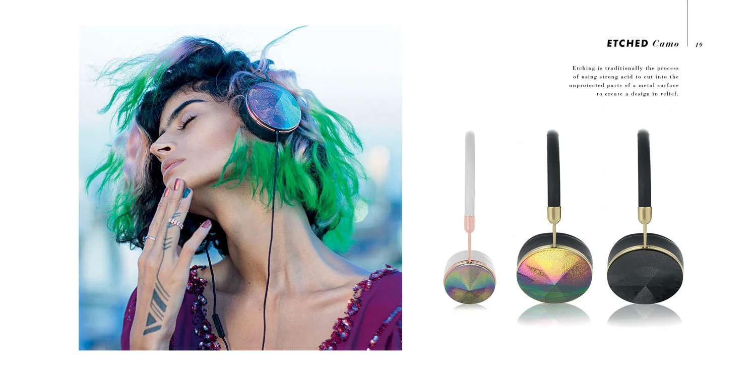 Headphone designs for FRENDS collabs with Zadig & Voltaire, Marc Jacobs, Baublebar, Rolls Royce, The Rolling Stones, Sass and bide and more.... 
