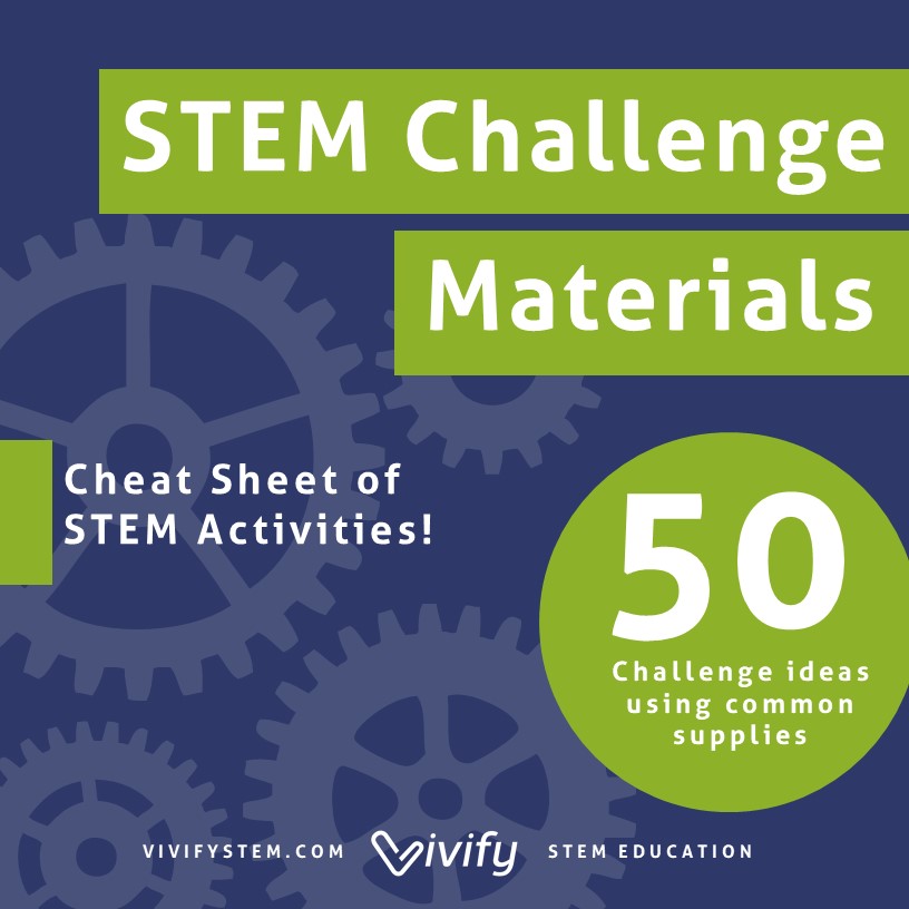STEM Challenge Materials: Cheat Sheet of STEM Activities! (Copy)