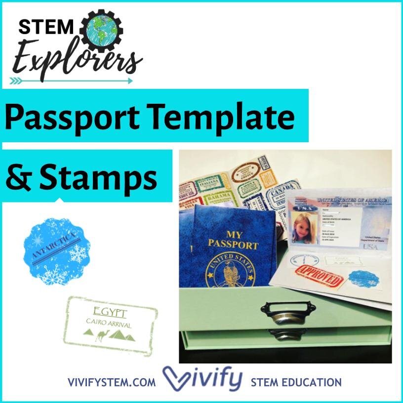 STEM Explorers: Passport Template & Stamps (Copy)