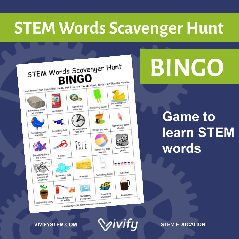 STEM Words Scavenger Hunt BINGO (Copy)