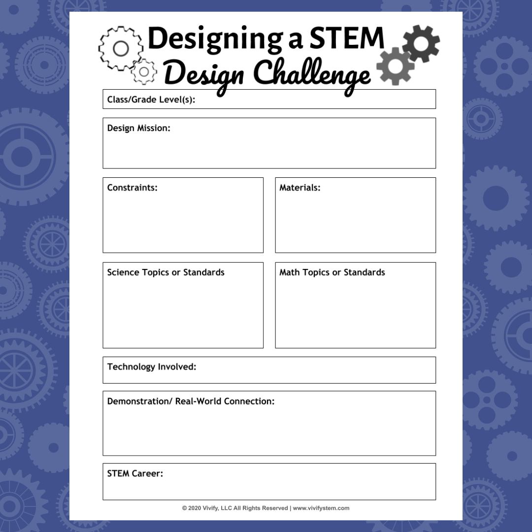 Designing a STEM Design Challenge Worksheet — Vivify STEM