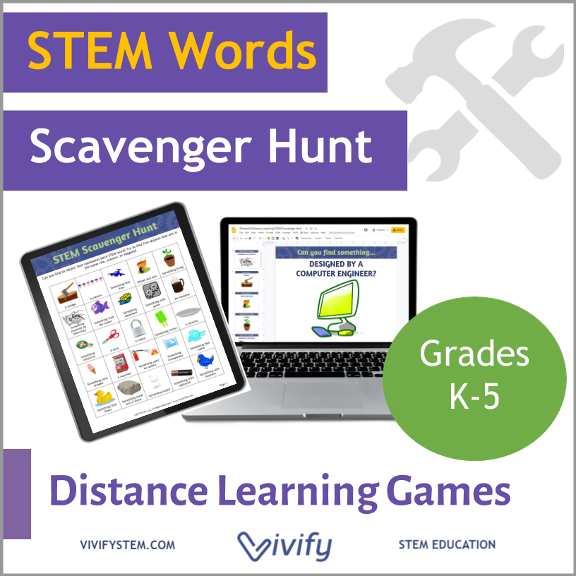 Distance Learning STEM Scavenger Hunt Cover Page and Preview.png