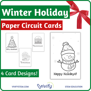 Winter Holiday Paper Circuit Cards: 4 Card Designs! (Copy)