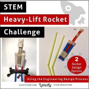 Heavy-Lift Straw or Stomp Rocket STEM Challenge (Forces & Motion, Falcon Heavy) (Copy)