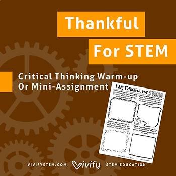 Thankful for STEM -- Thanksgiving STEM Activity Sheet (Copy)