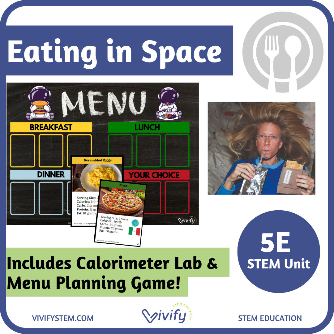Eating in Space STEM Challenge: Design a Menu for an Astronaut! (5E Science) (Copy)