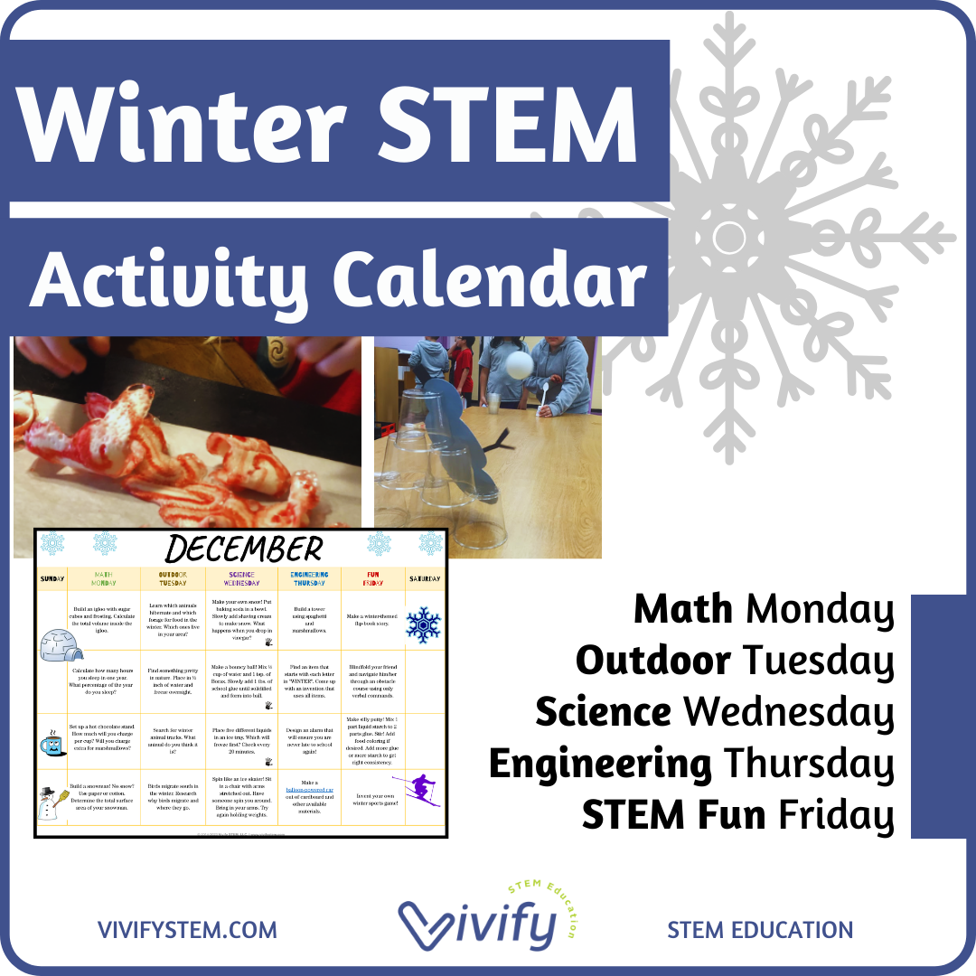 Winter STEM Challenge Calendar: Fun with Math, Science, and Engineering (Copy)