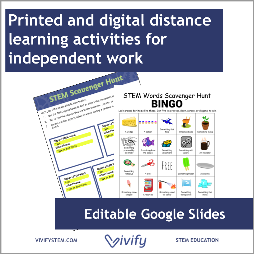 Distance Learning STEM Scavenger Hunt Cover Page and Preview(2).png