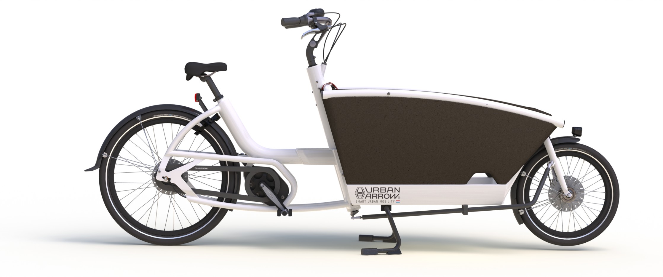 Urban Arrow Family Electric, $5950. The Family is a cargo bike with electric assist that quickly and safely carries your children across town. The bicycle has a lightweight aluminum frame and can be easily and smoothly maneuvered through traffic jams. From now on you can leave your car at home. What more does a family want!