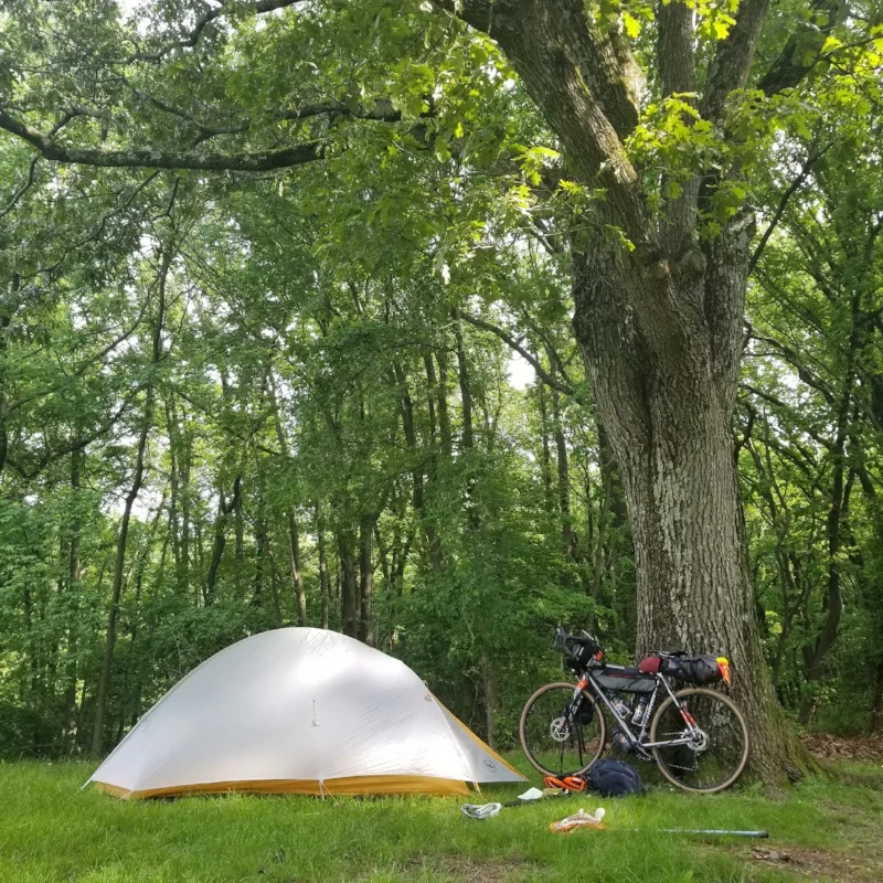 Camp set-up. Big Agnes Fly Creek 1-person tent