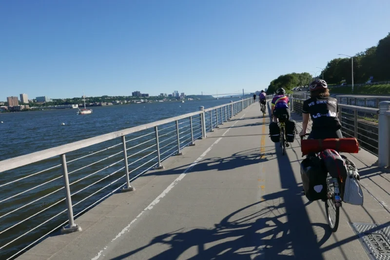 Hudson River Greenway, perfect summer weather