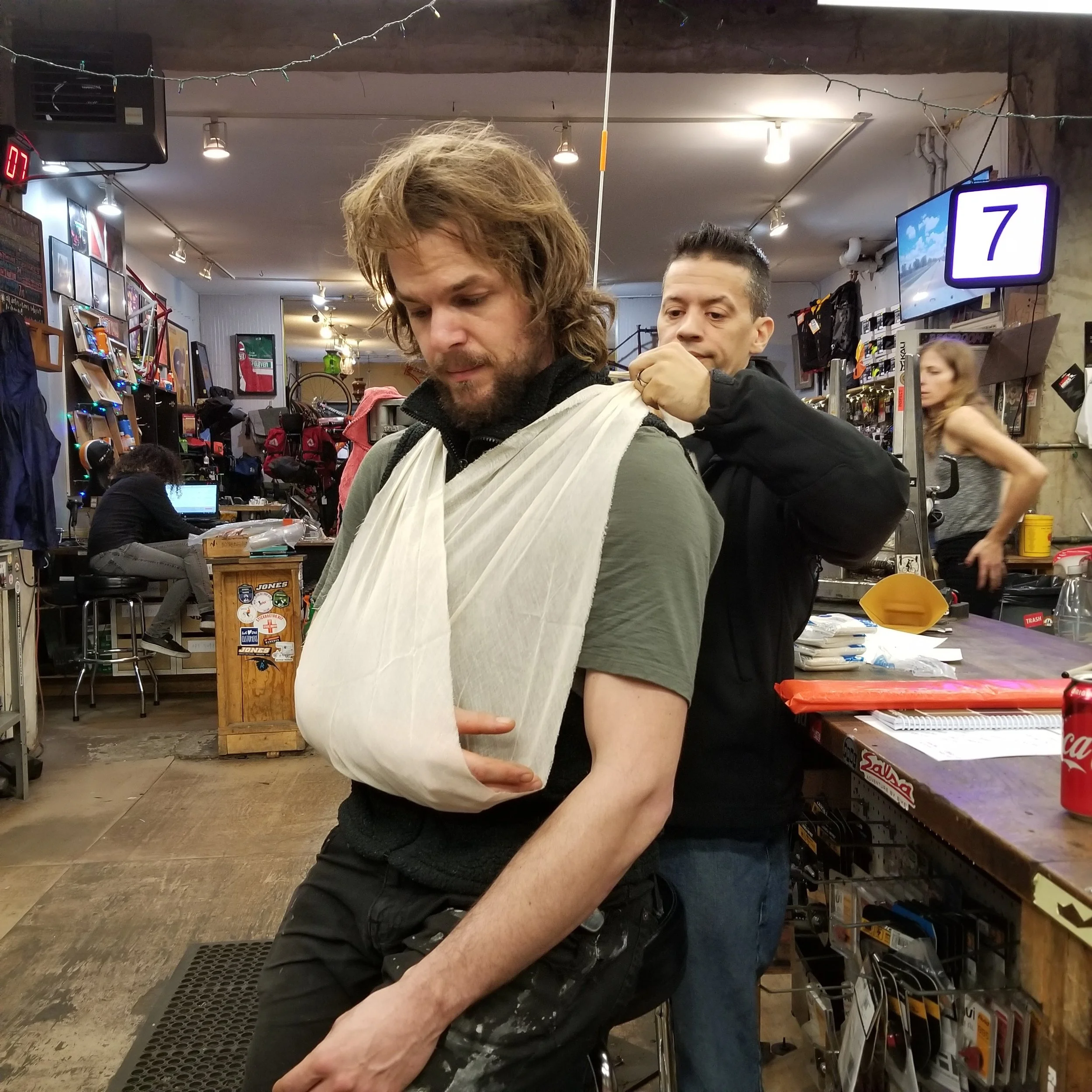 No one gets bandaged-up like Aaron