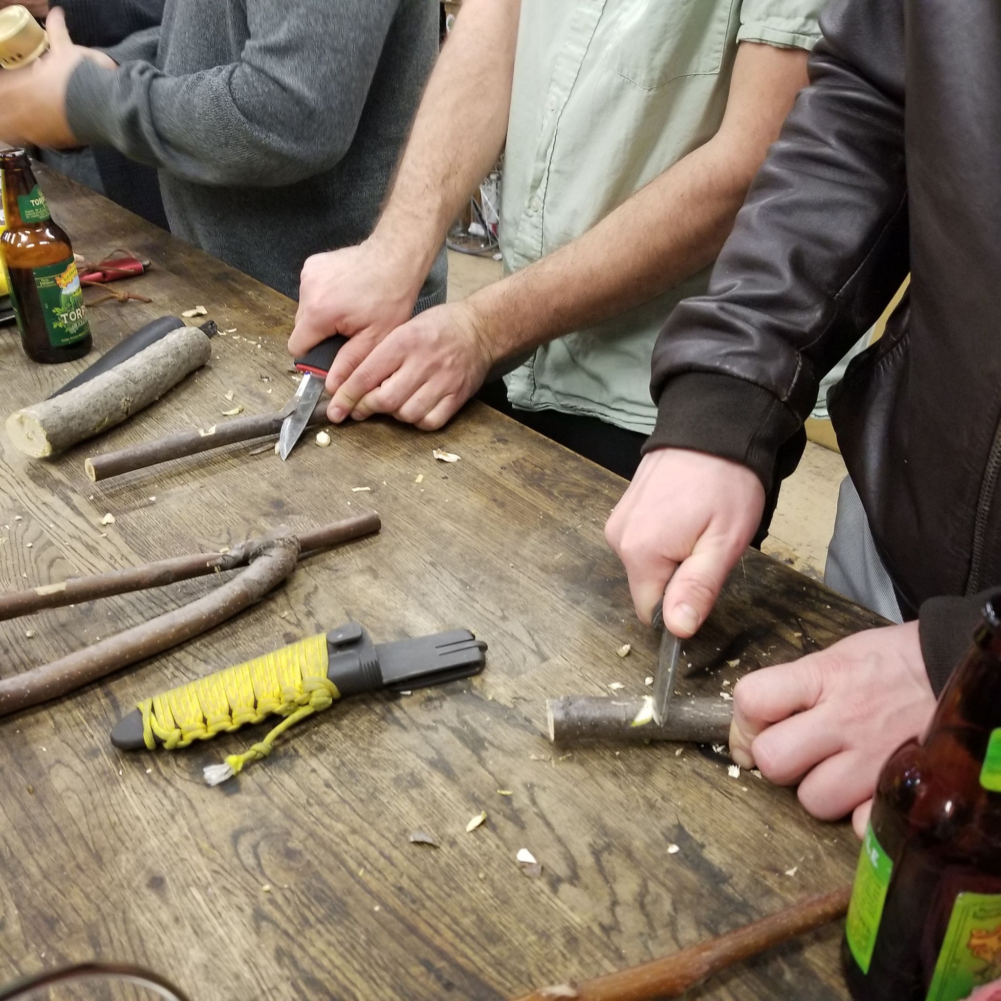 Station 1 taught edge tool skills