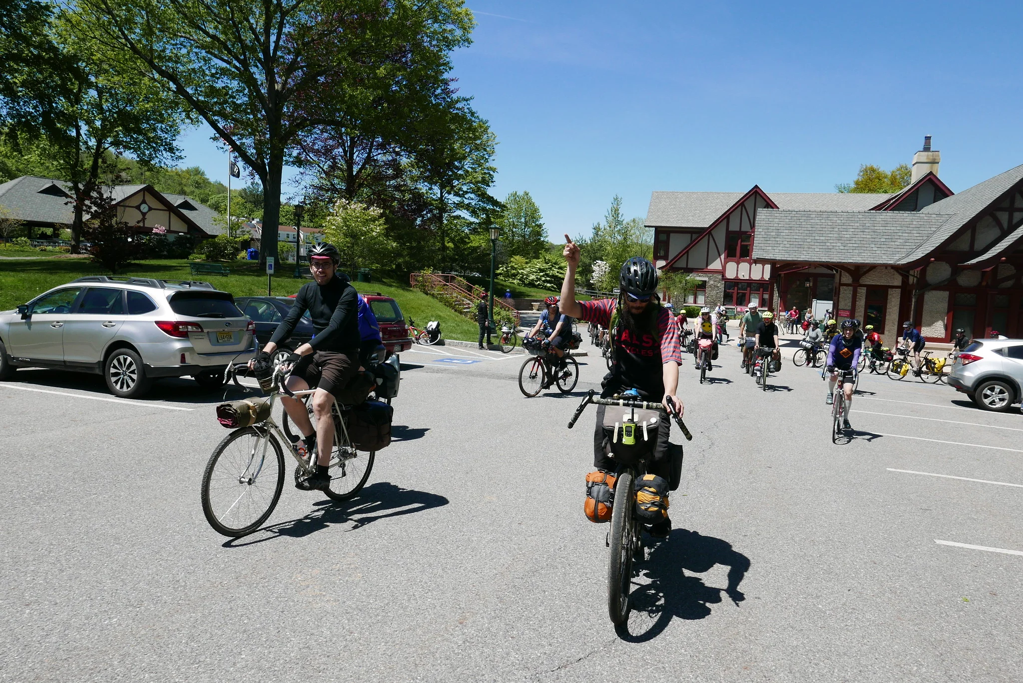 After the library, is the final 8 miles on small town local roads