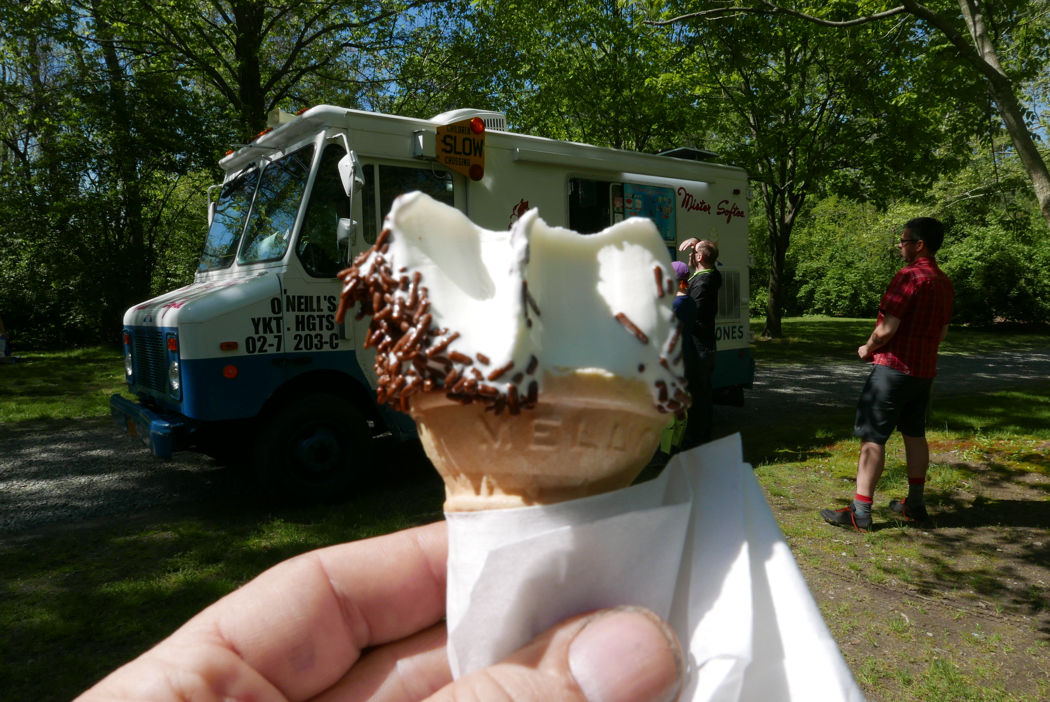 Incredibly, there was on ice cream truck onsite
