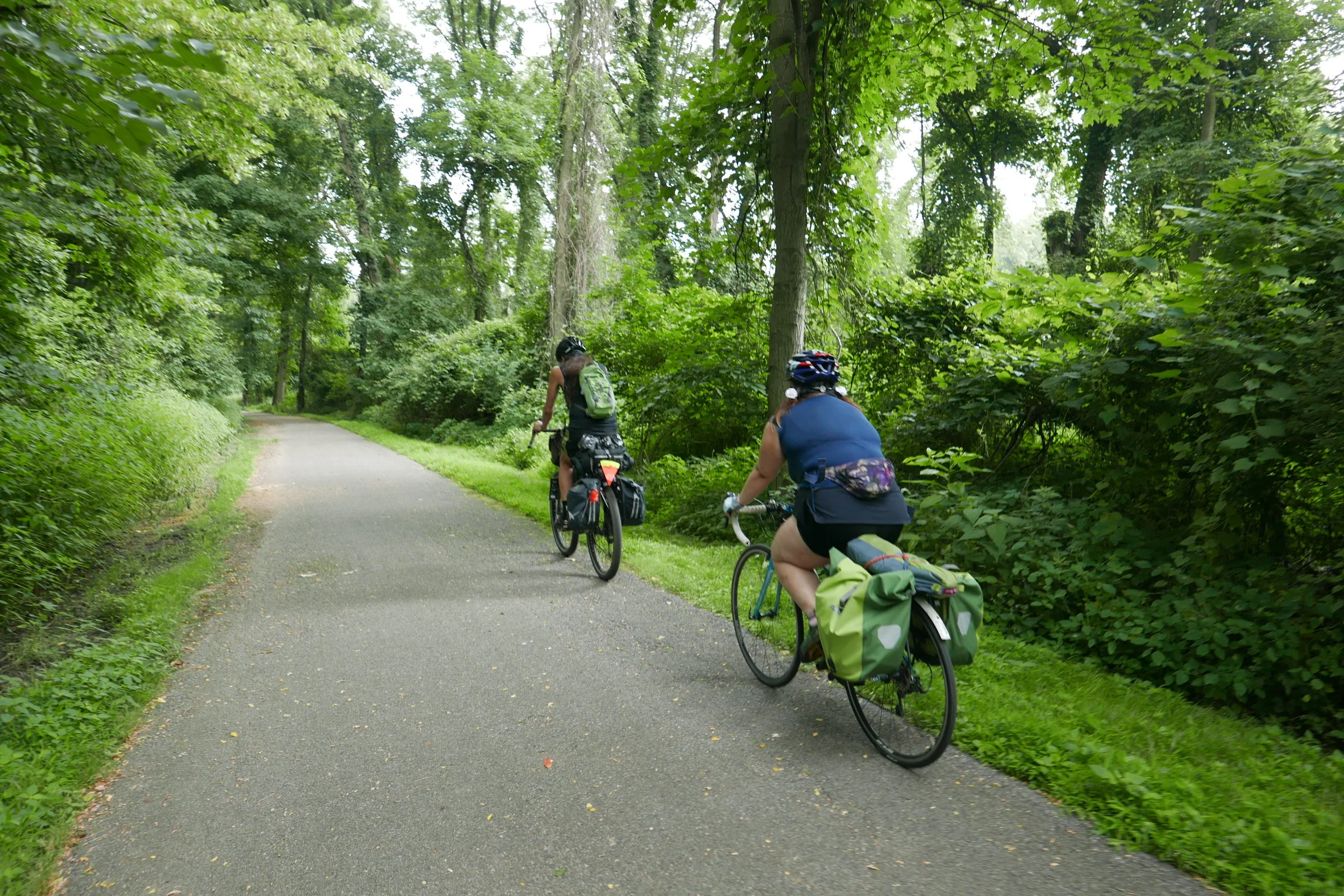 Miles 14-28 are spend on the South County Trailway