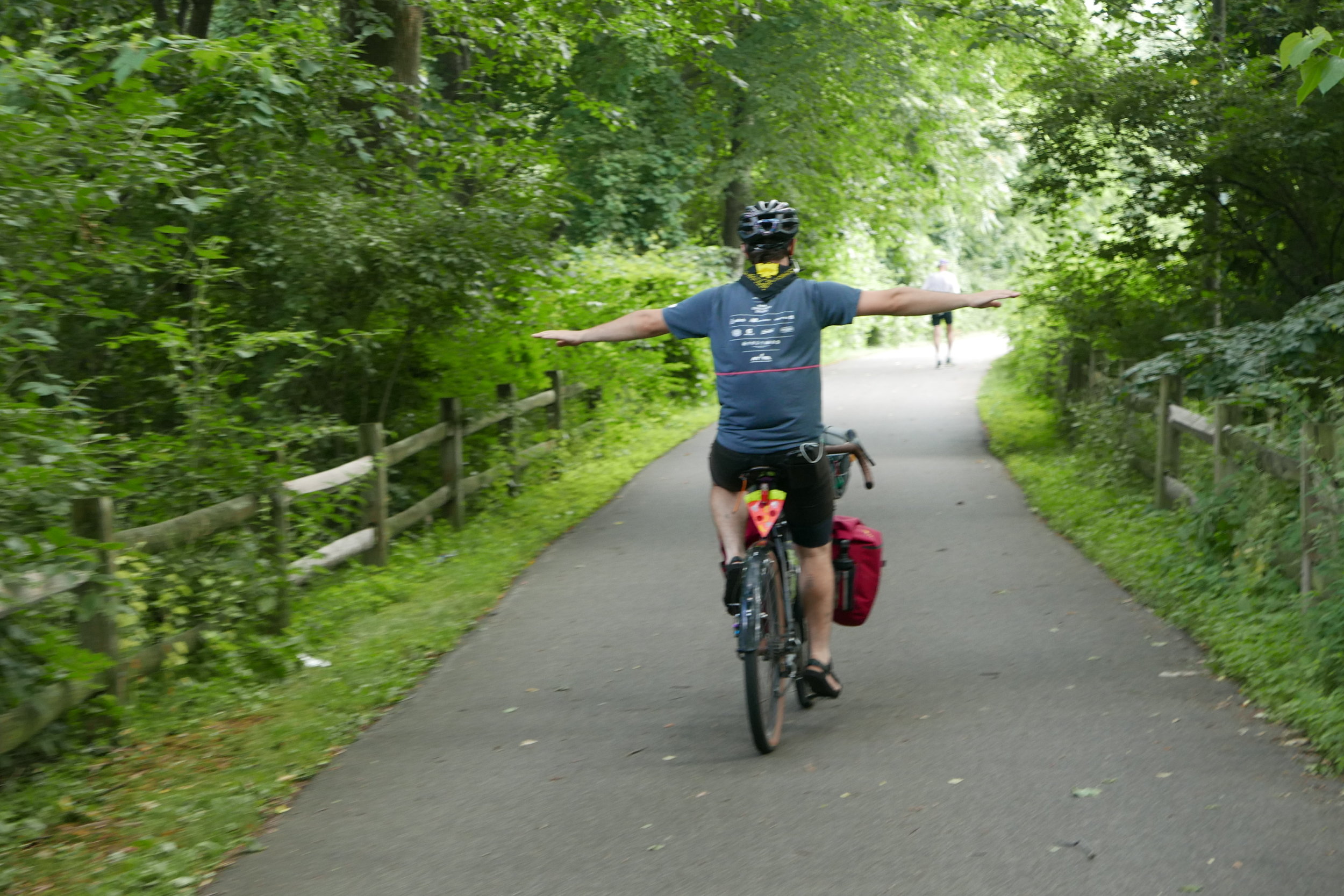 North of Elmsford in the North County Trailway.