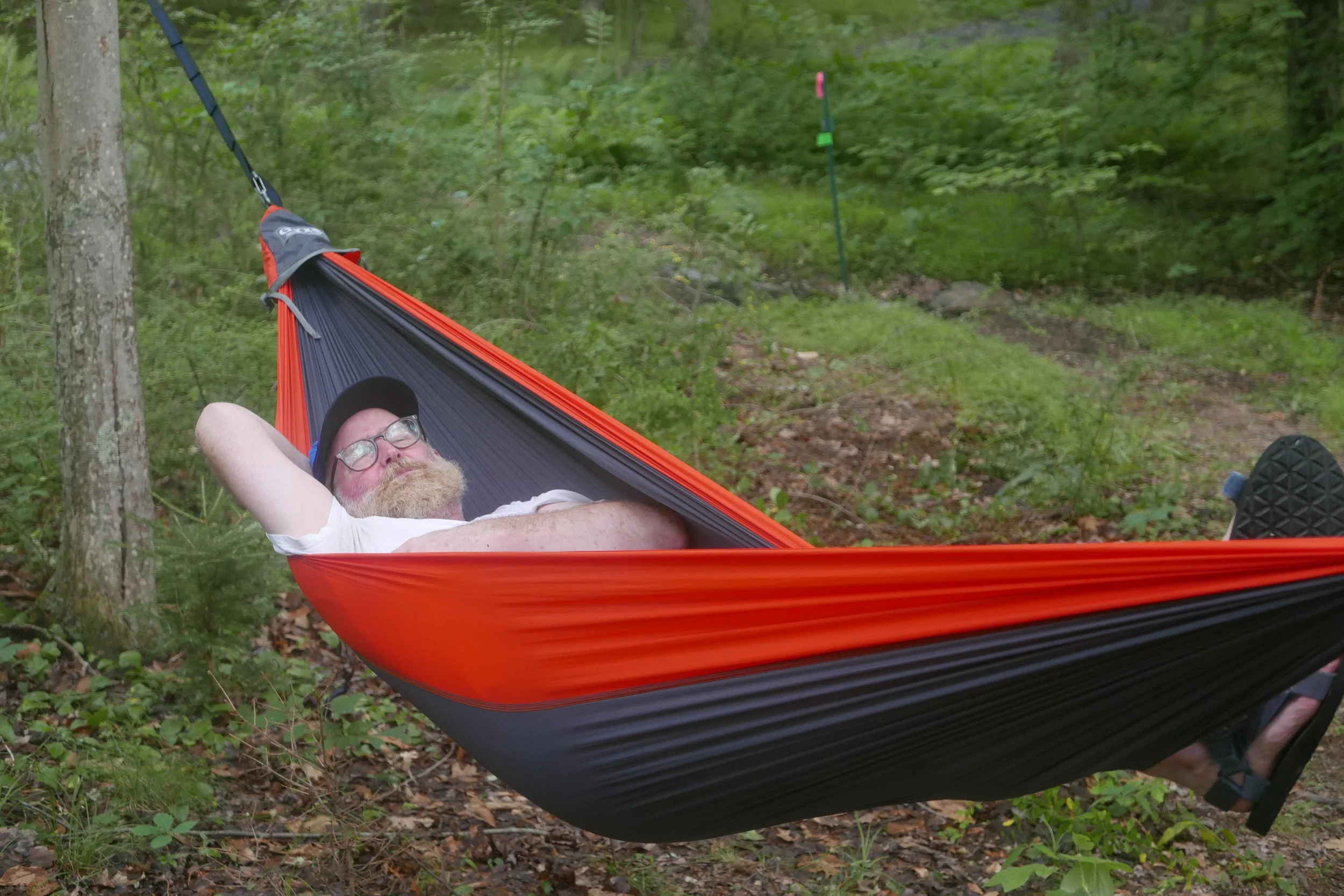 Bill, finding solace in a hammock
