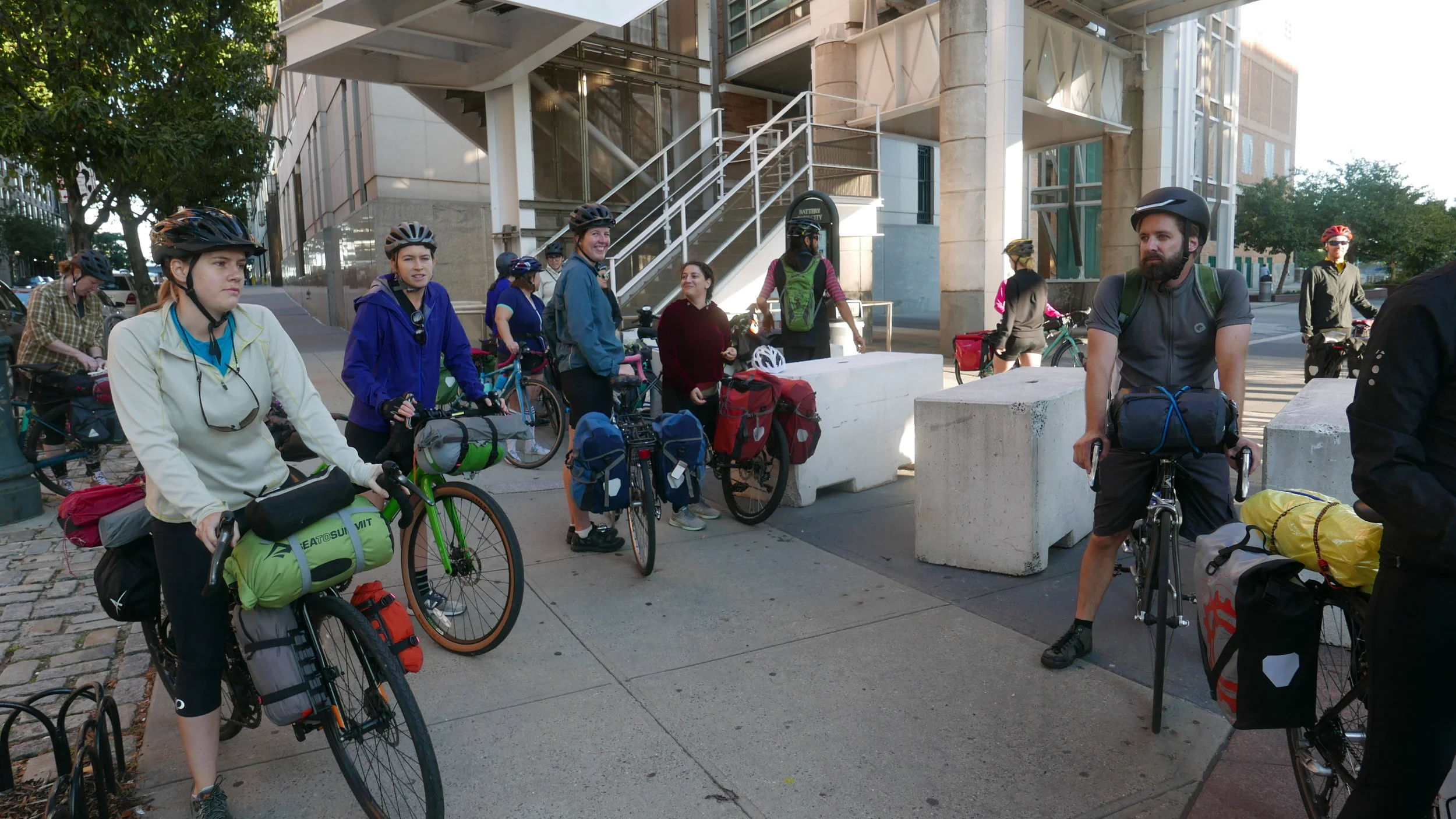 Launch of ride, at Chambers Street and the Hudson River Greenway