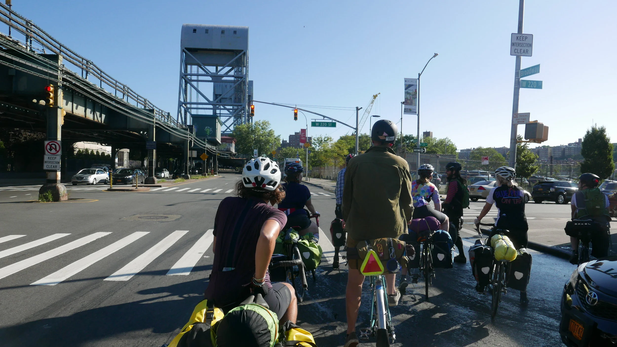 About to cross the Broadway Bridge into the Bronx