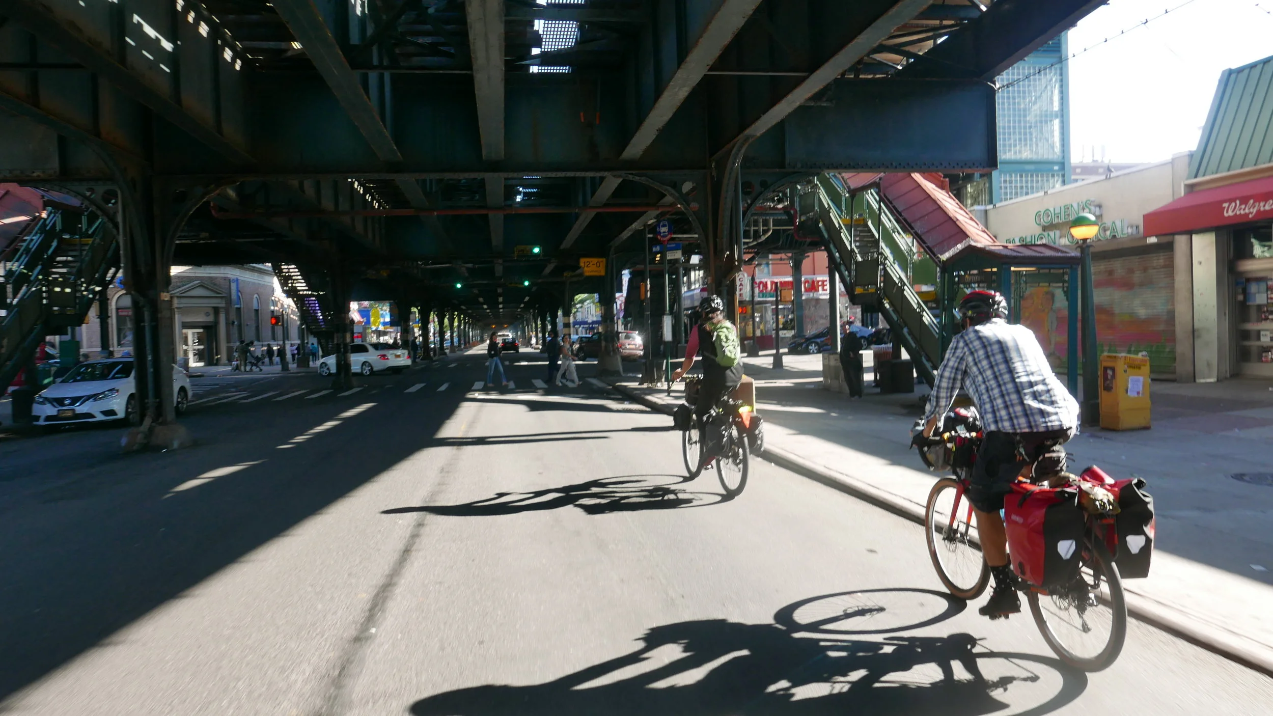 Shooting the gap below the elevated subway in the Bronx