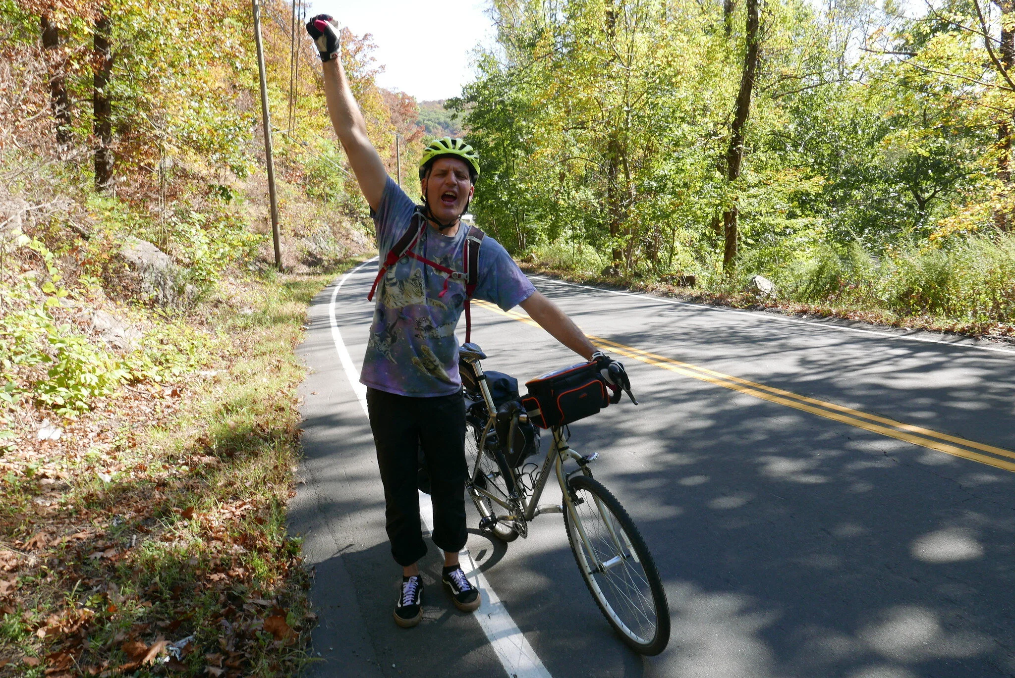 Heading west from Haverstraw in Harriman State park, there is a huge hill