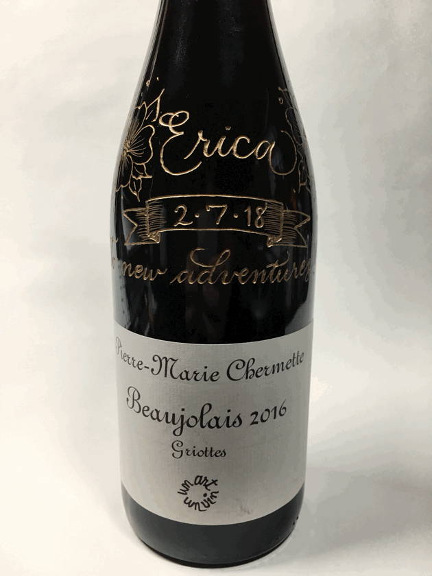 Engraved Red Wine for Erica
