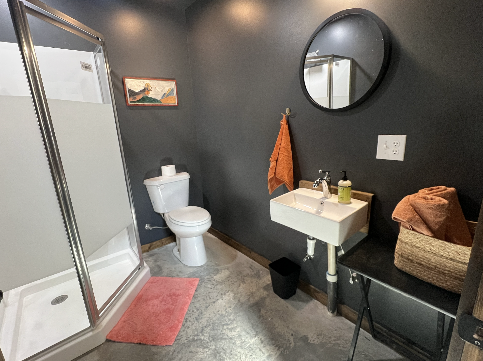 Hideaway Tiny House second bathroom at Rising Sun Retreat.