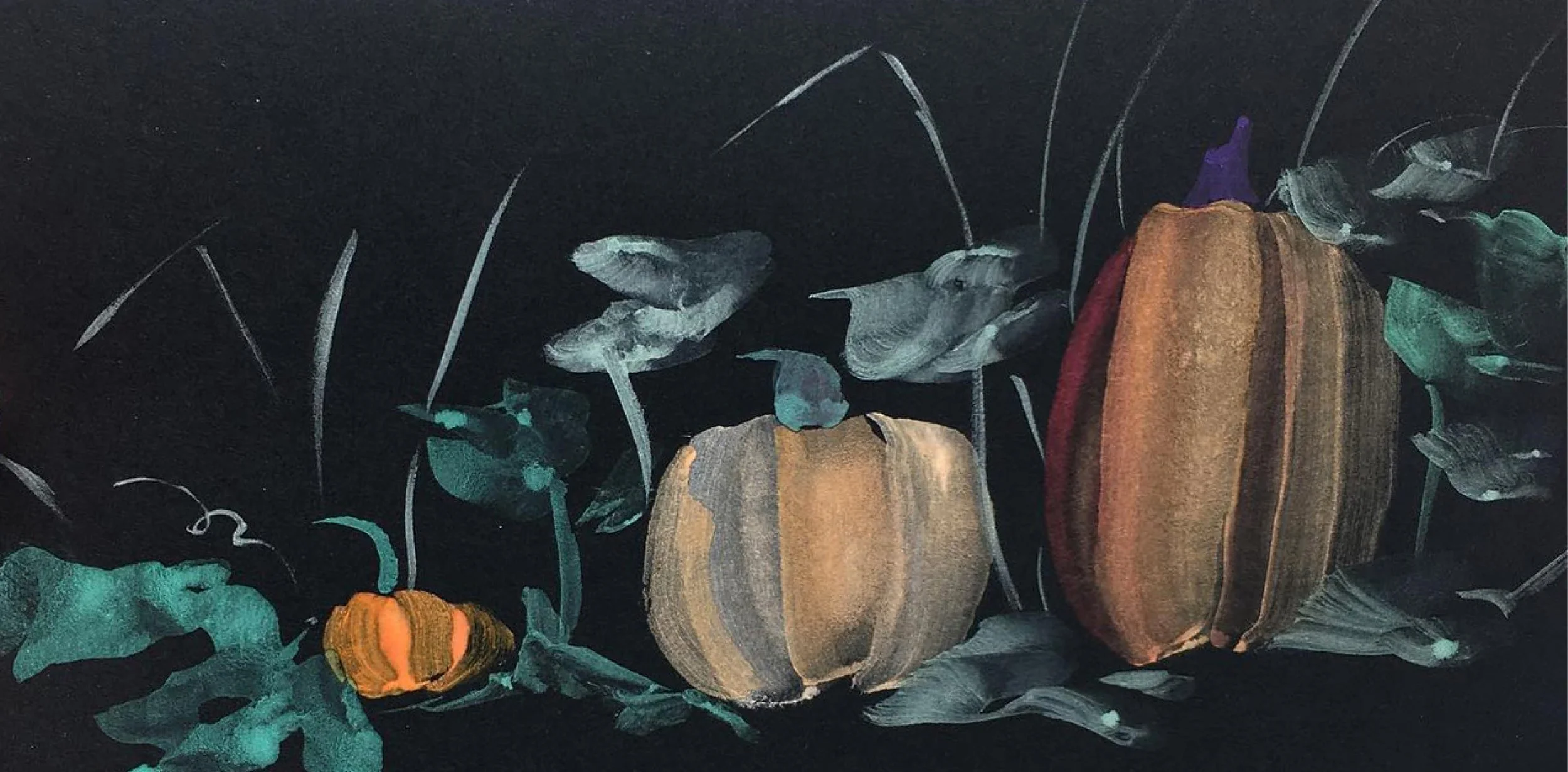 Miranda Fuller 3-Week Fall Watercolor Class Nashville Little Art House Pumpkins