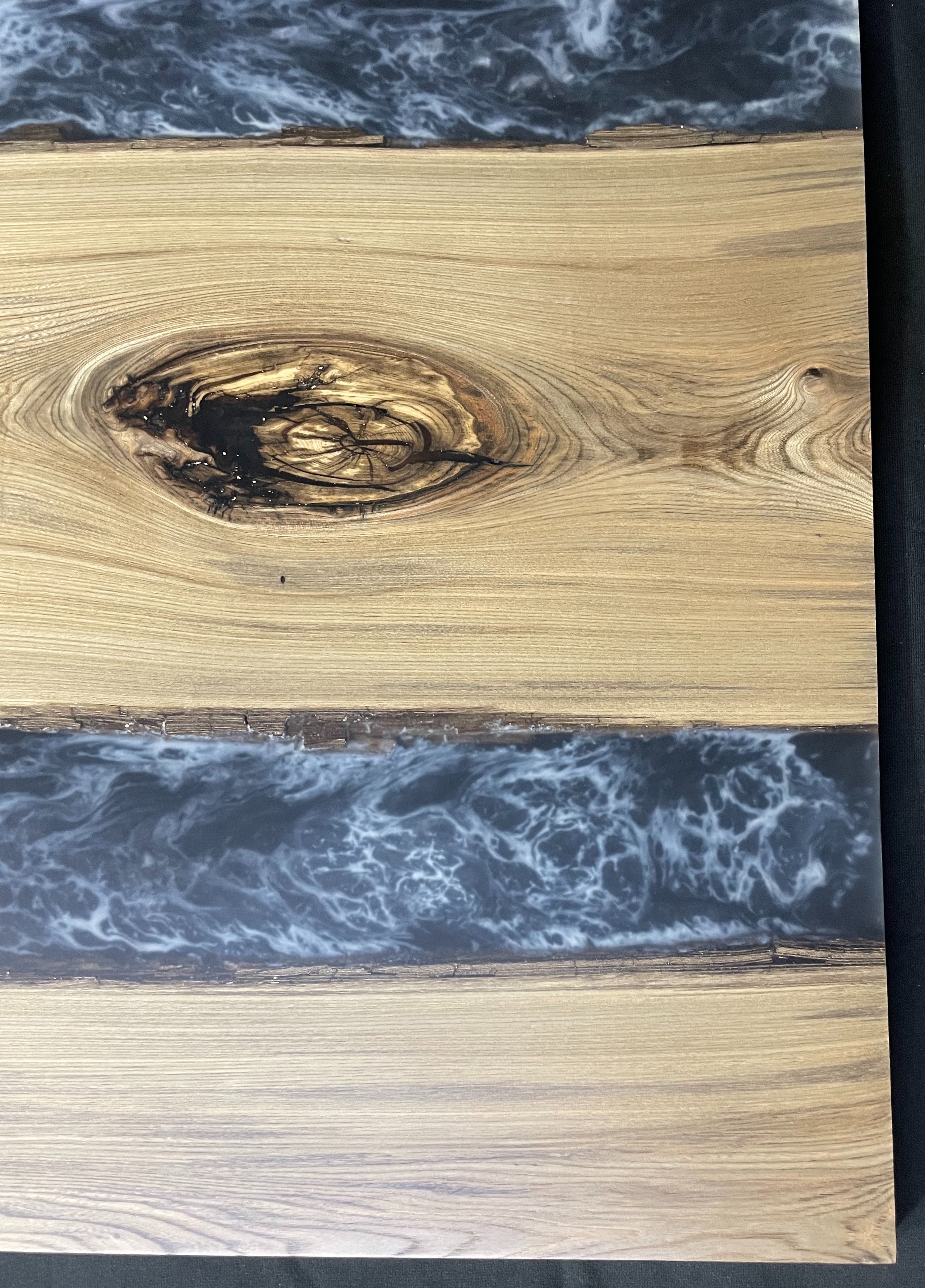 Bog Sycamore and Charcoal Epoxy Wall Hanging