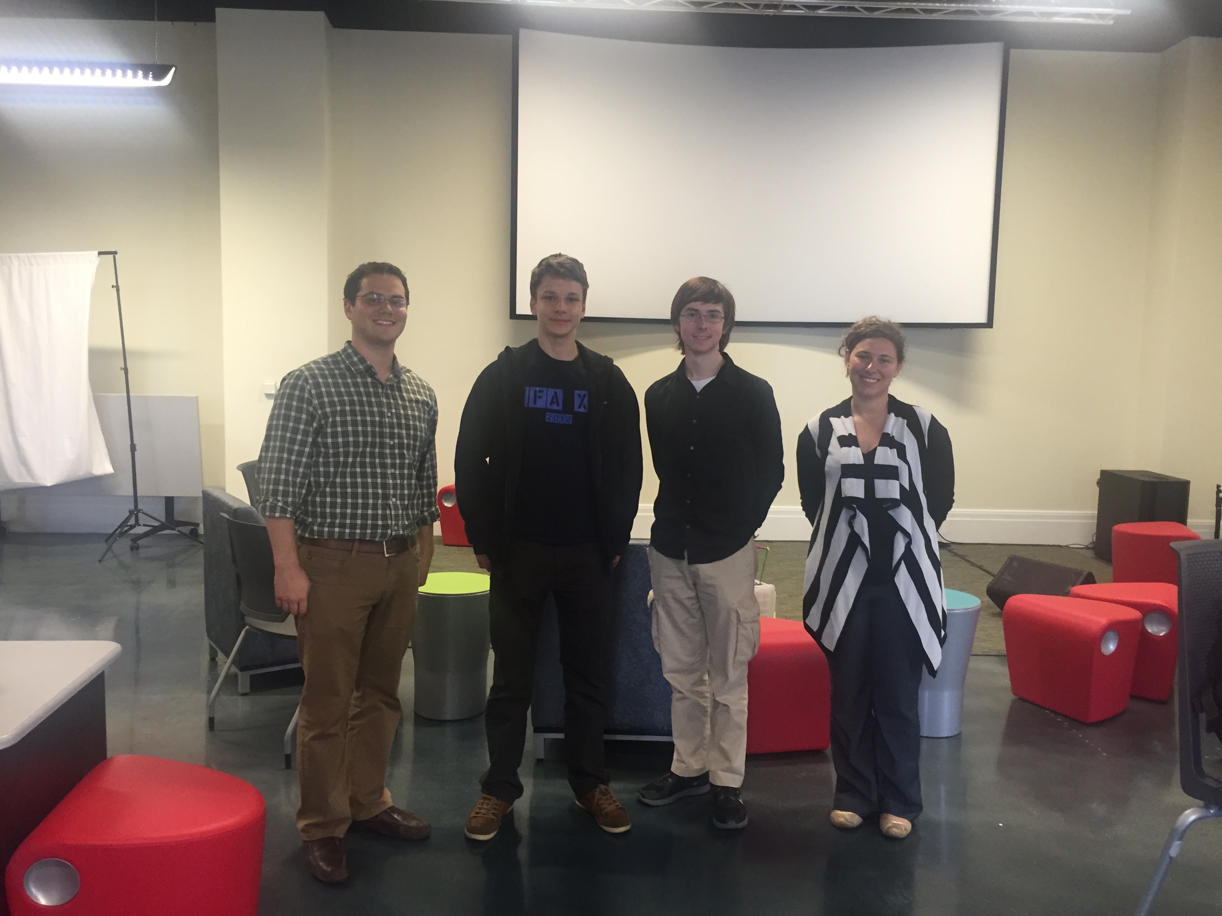 Brandon, Arturas, Samuel, and Stephanie
