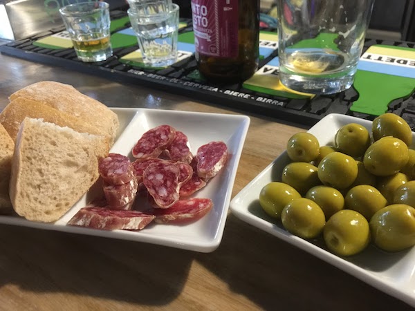 Free tapas from BeerLab in Santiago de Compostela. Because Spain.